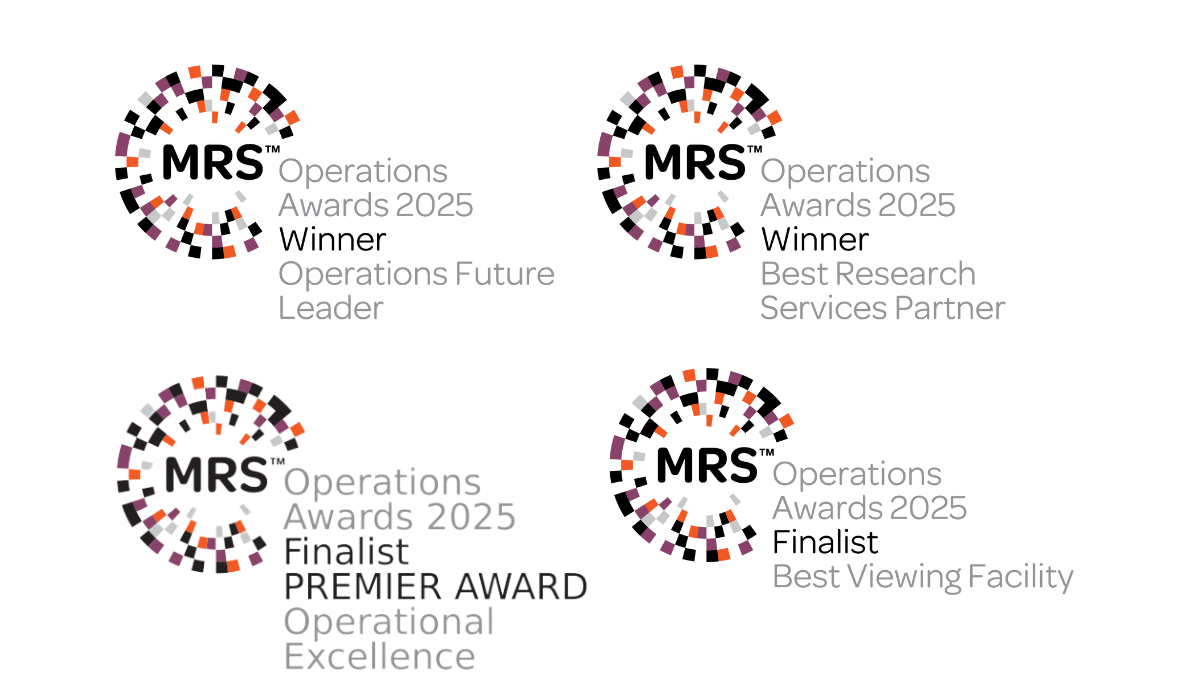 Sense:lab has won Best Research Service Partner and Operations Future Leader at the MRS Operational Awards 2025. Sense:lab was also selected as finalists for the Premier Award for Operational Excellence and Best Viewing Facility